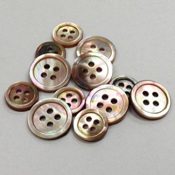 BR-017A Brown MOP Shirt Button, 2 Sizes BR-017A Brown MOP Shirt Button, 2 Sizes